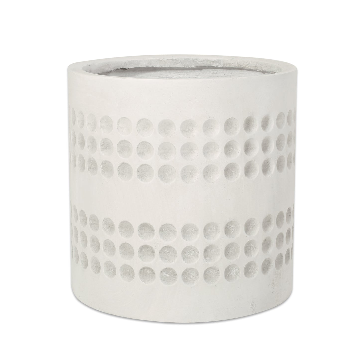 13-Inch cube Antique White MGO Planter