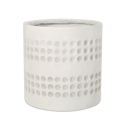 13-Inch cube Antique White MGO Planter
