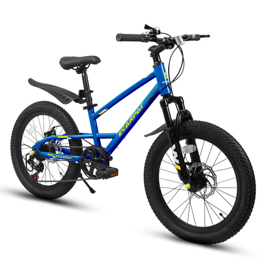 20 inch Mountain Kids Bike for Boys & Girls, Ages 6-12, 7-Speed with Front Suspension