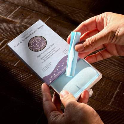 Zero Waste Glass & Window Cleaning Strips – New Ribbon-Pull Design!