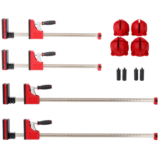 12PCS Parallel Clamp Kits, 24' Clmap(2pcs)+40' Clmap(2pcs)+Bench Dogs (4pcs)+Framing Blocks(4pcs),for Woodworker Tools,DIY