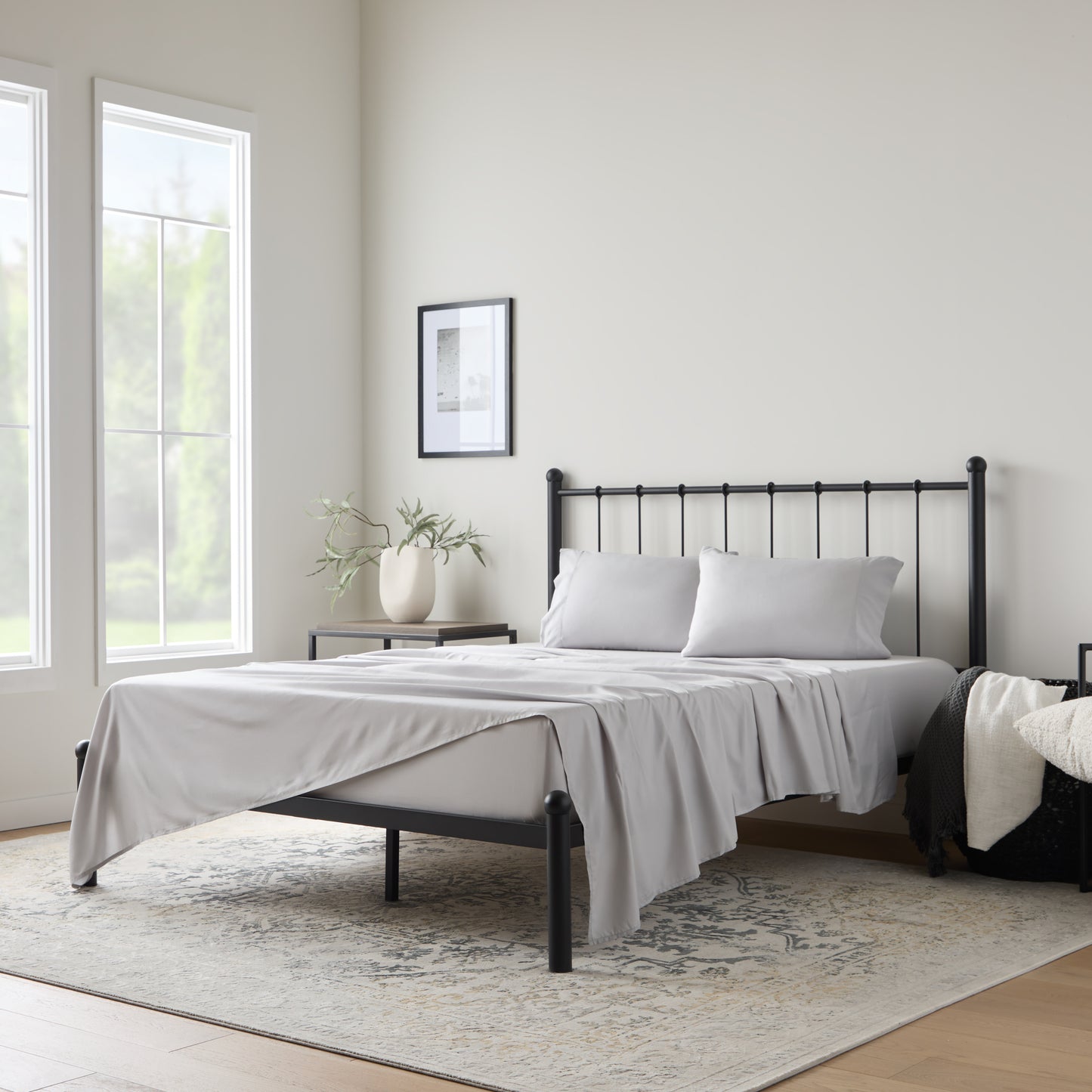 Weekender 90gsm Bamboo Sheet Set, Cal King, Charcoal