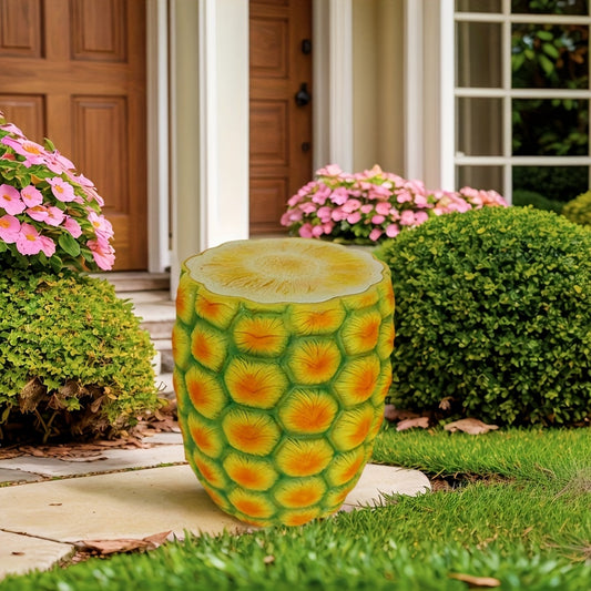 Pineapple Fruit Stool, 14'Oversized Resin Stool, Side Table, Home Decor Plant Stand Garden Indoor Outdoor Decorations, Multi-Purpose Innovative Garden Furniture