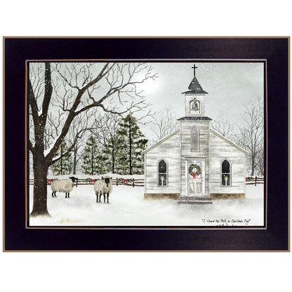 'I Heard the Bells on Christmas' by Billy Jacobs, Ready to Hang Framed Print, Black Frame