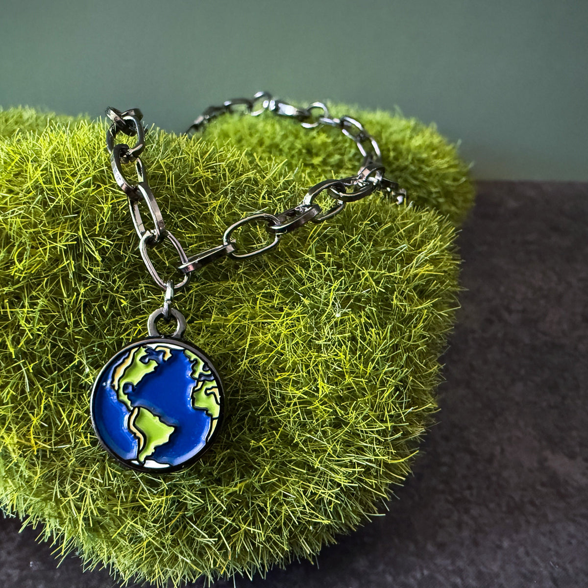 Galaxy Planet Enamel Charm Bracelet