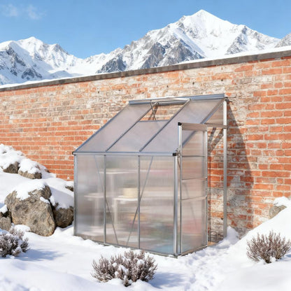 6.3' W x 4.2' D x 7' H greenhouse for Winter,Aluminum