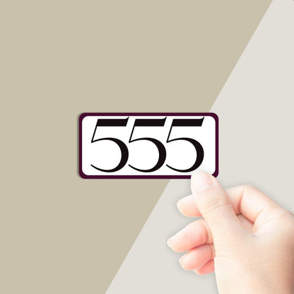 555 Angel Number Change and Transformation Sticker