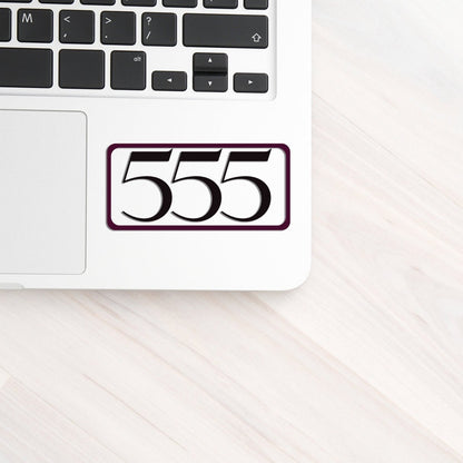 555 Angel Number Change and Transformation Sticker
