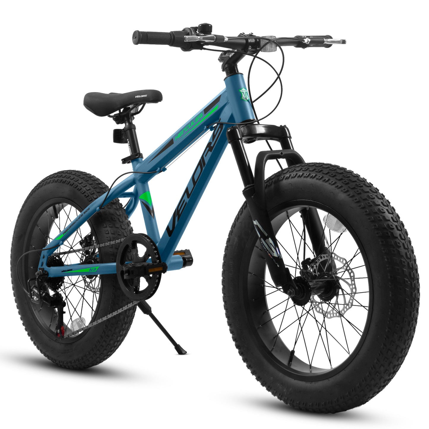 V20235 20 Inch Fat Tire Bike Adult 7 Speed Mountain Bike, Dual Disc Brakes, High Carbon Steel Frame, Front Suspension, Mountain Buggy, City Commuter City Bike, Fat Tire Bike