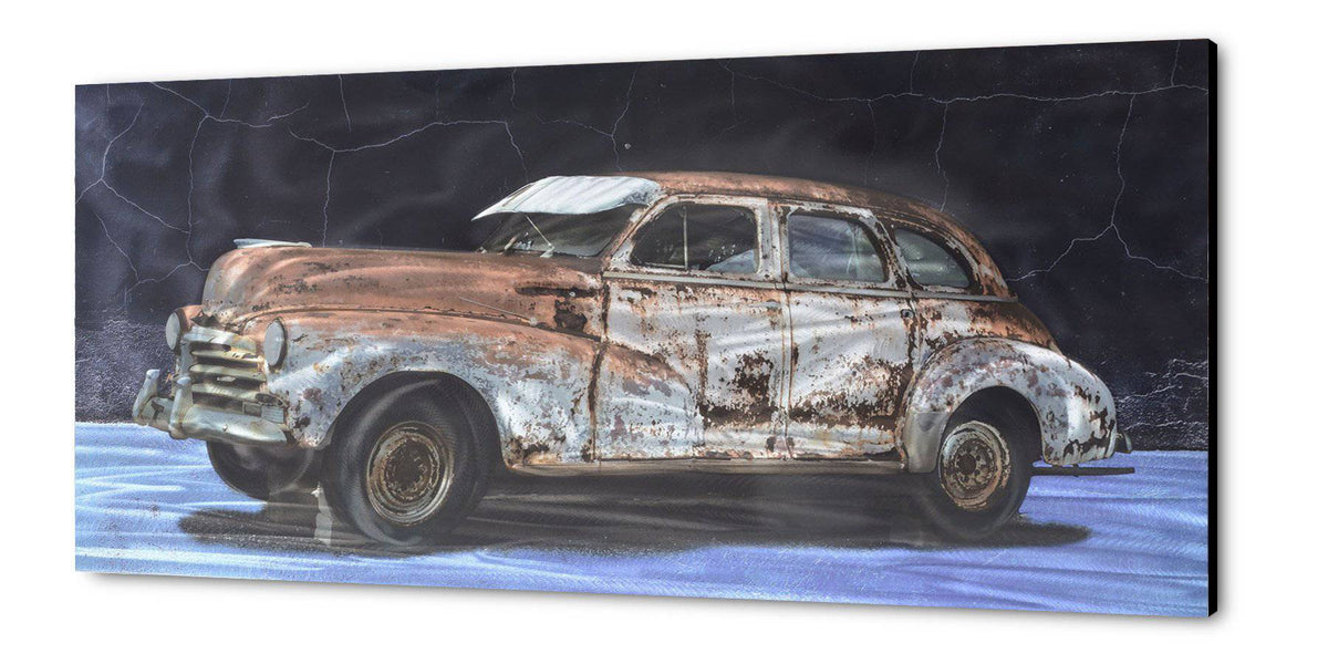 The Antique Car Metal Wall Art