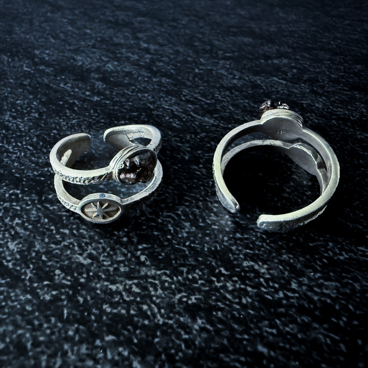 Supernova Starburst Ring With Authentic Meteorite