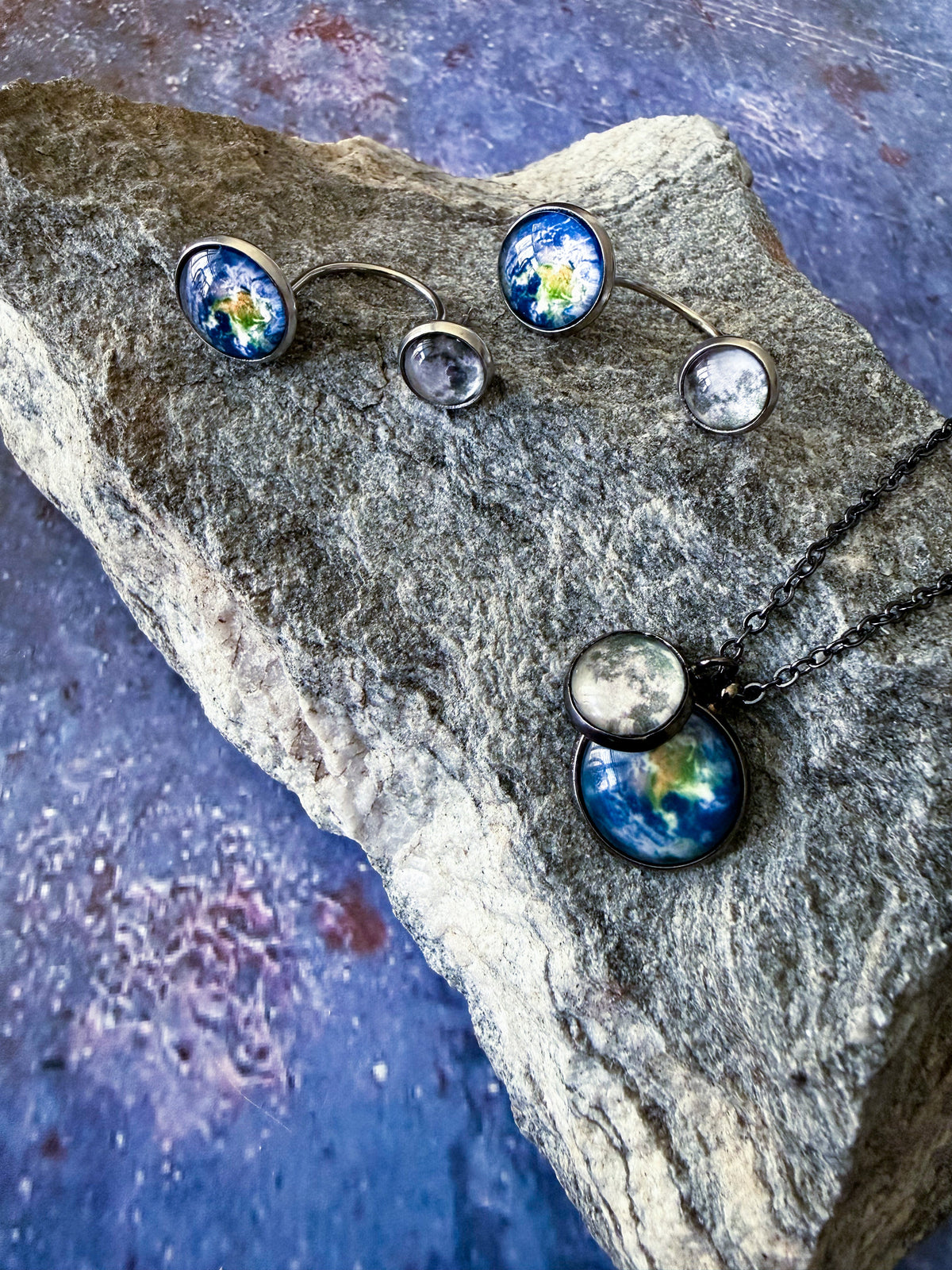 Earth and Moon Jewelry Set