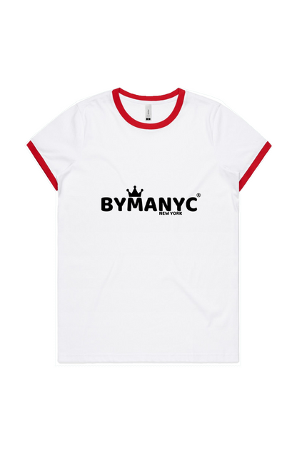 Women's T Shirt BYMANYC New York New Collection NYC Maple Ringer Vintage Tee