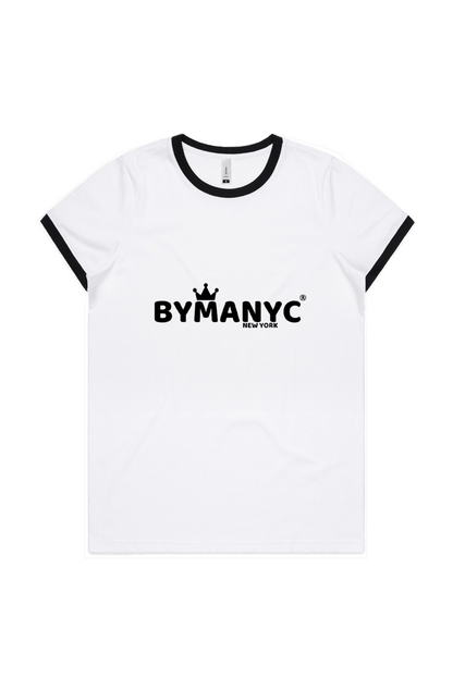 Women's T Shirt BYMANYC New York New Collection NYC Maple Ringer Vintage Tee