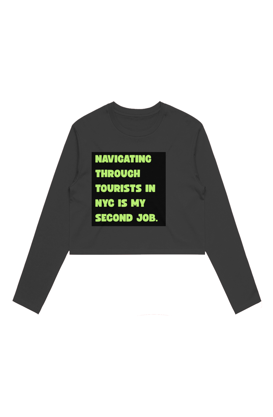 Women's Long Sleeve BYMANYC New York New Collection NYC Crop Vintage Tee