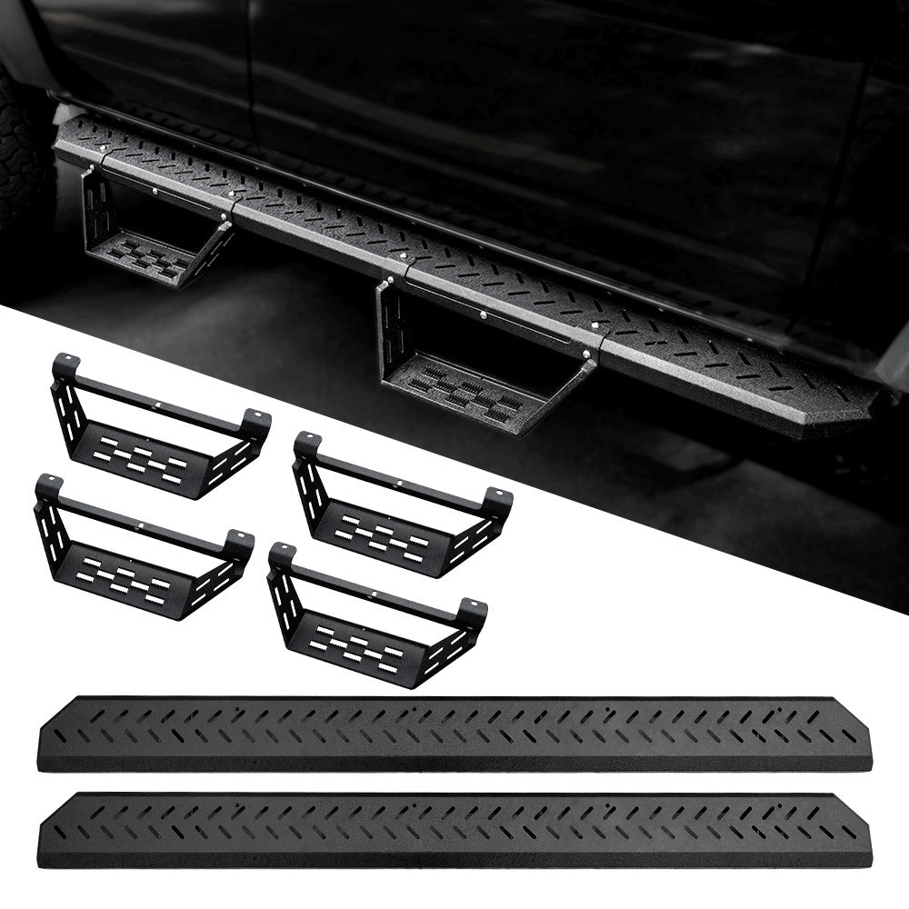 Running Boards Compatible with Ford Bronco 4 Door 2021 2022 2023 2024 (NOT Fit for Sport), Two Stairs Side Steps Fit for Bronco, Anti-Slip Drop Down Rock Sliders Step Bars Black