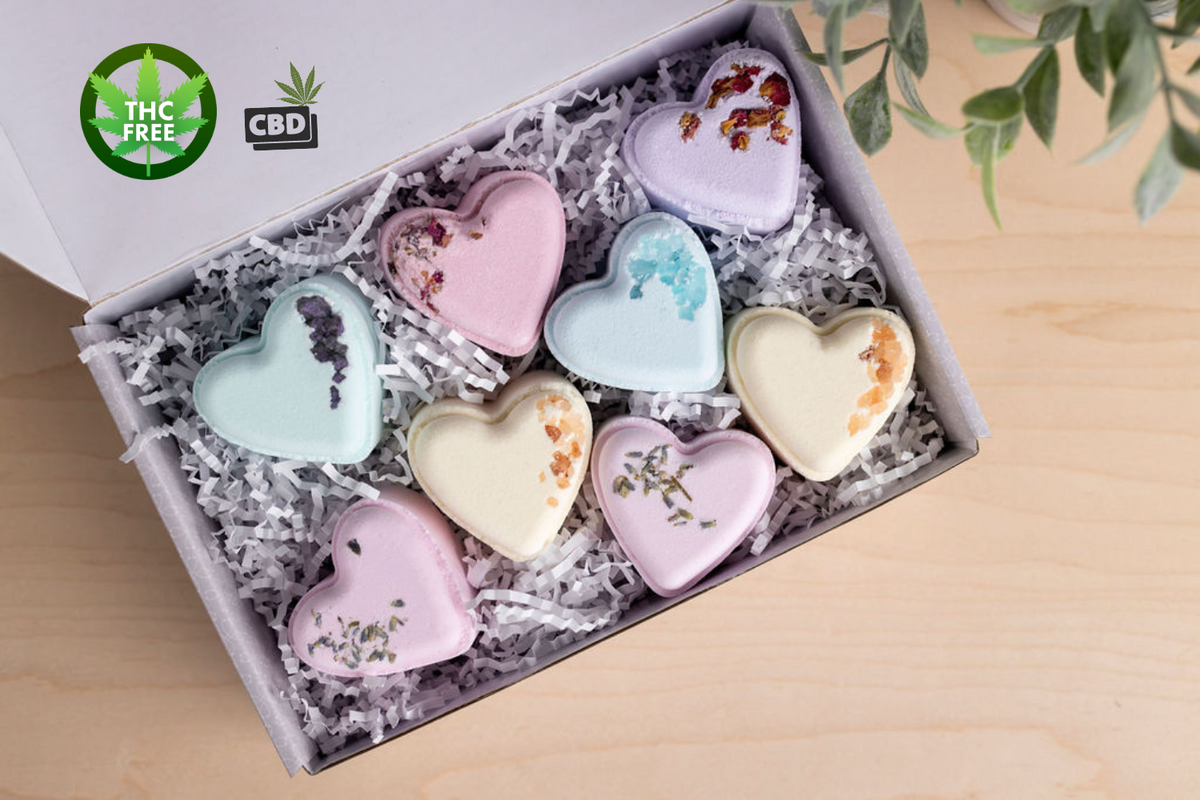 CBD Lavender Bath Bomb Gift Set – 8 Handmade Bath Bombs
