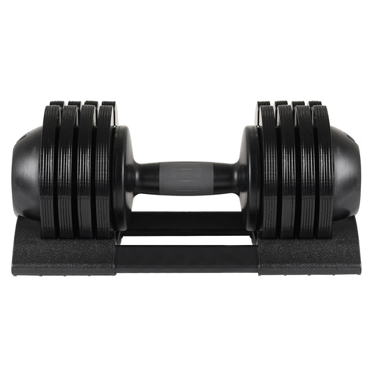 52LBS  Adjustable dumbbell steel and plastic(Rubber coated dumbbell)
