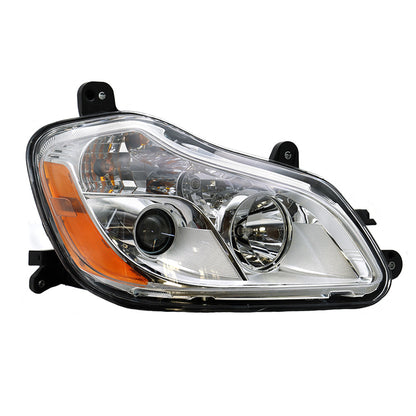 Chrome Headlights Compatible With Kenworth T680 2013-2021 Included Bulbs Passenger Side