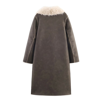 Women's Faux Shearling Long Coat BYMANYC ® New York CONTEMPORARY VIBRANT MODERN FASHION - New Collection