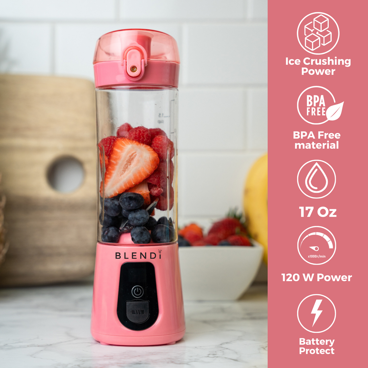 Pro+ 120W Ice-Crushing Power Blender (17oz)
