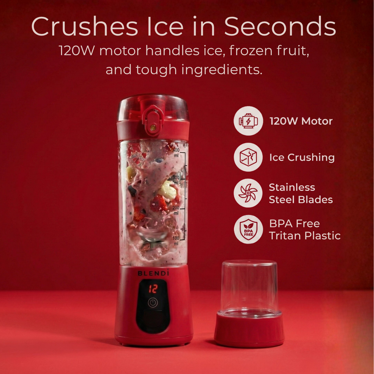 Pro+ Ice Crushing Portable Blender (17oz) - Goody