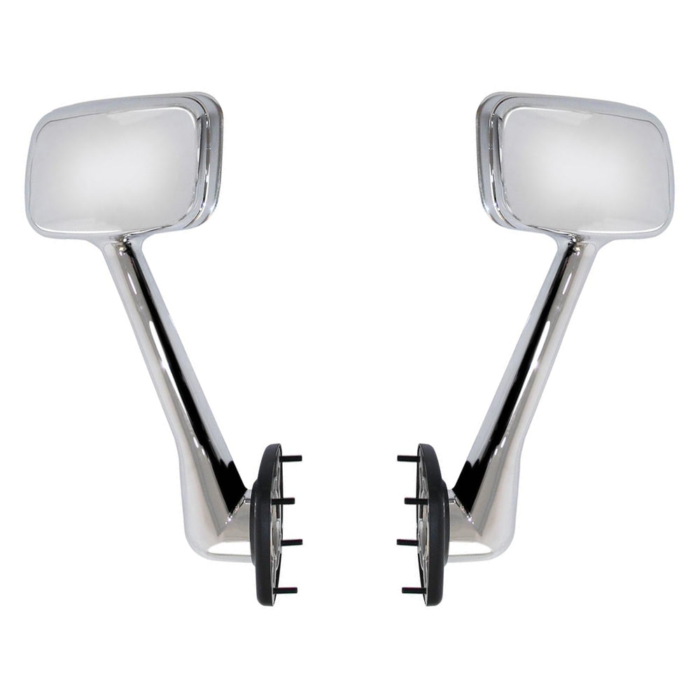 Complete Chrome Hood Mirrors Compatible With Freightliner Cascadia 2008-2016 Pair
