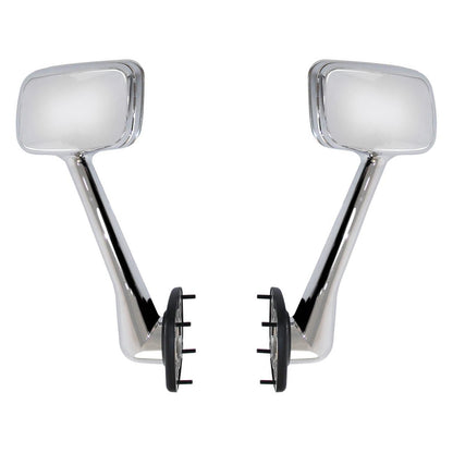 Complete Chrome Hood Mirrors Compatible With Freightliner Cascadia 2008-2016 Pair