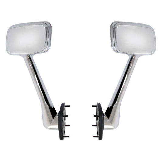 Complete Chrome Hood Mirrors Compatible With Freightliner Cascadia 2008-2016 Pair
