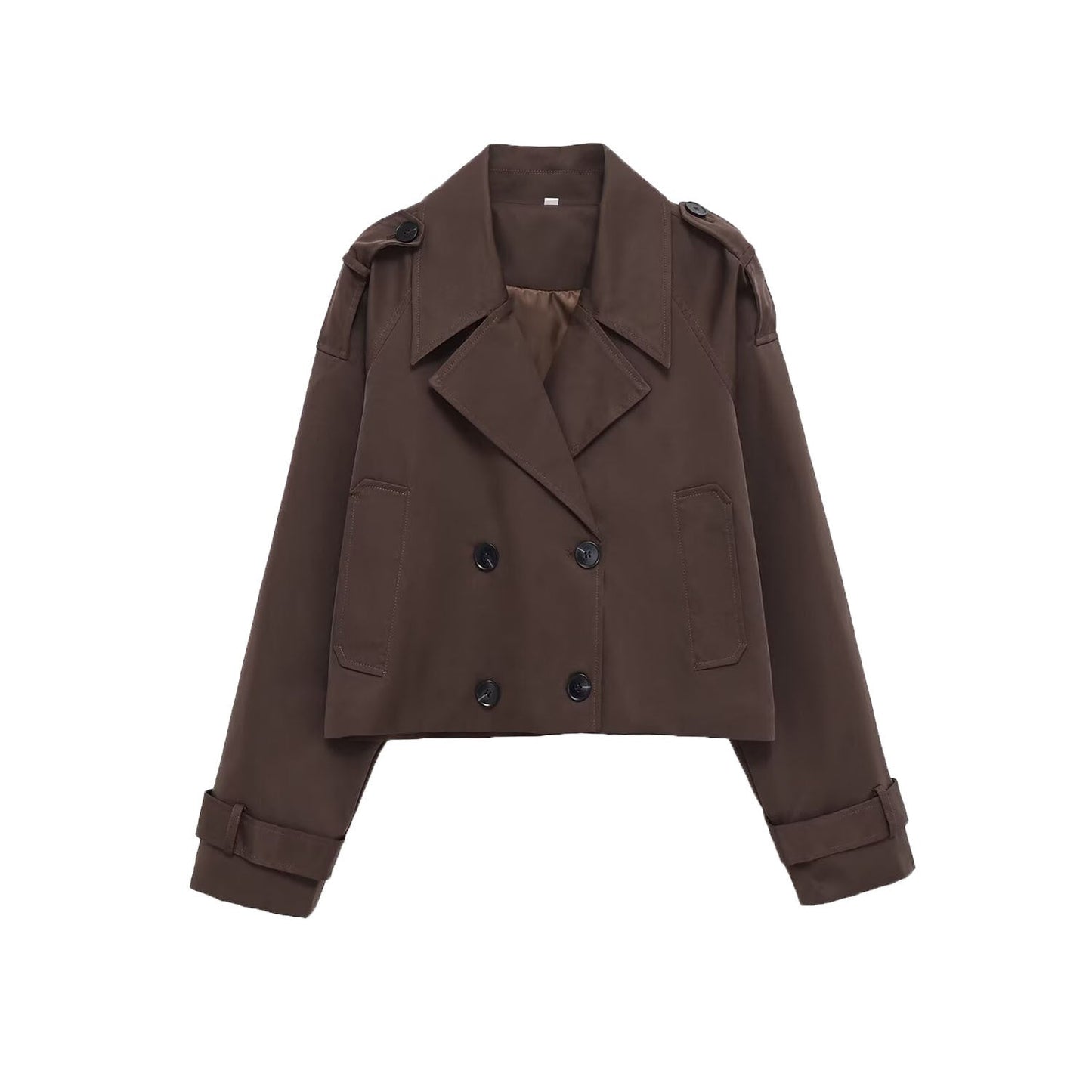 Women's Jacket Cropped Trench BYMANYC ® New York SOHO BROWN SHORT TRENCH - New Collection