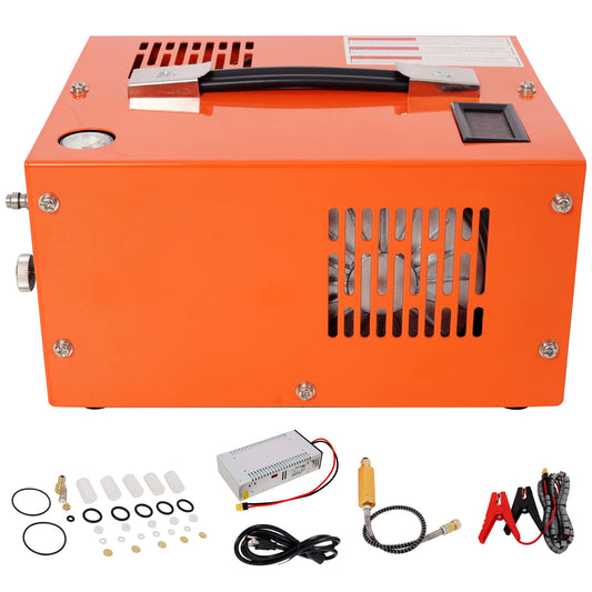 PCP Air Compressor 12V DC, PCP Compressor 4500 Psi, Paintball 30MPa Portable PCP Air Compressor, Rifle Pump 110V AC, High Pressure Pump Scuba Tank Compressor Pump