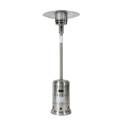 Outdoor 48,000 BTU Outdoor Propane Patio Heater with Wheels and Cover, Stainless Steel Burner for outdoor use, Triple Protection System, Garden Commercial Residential
