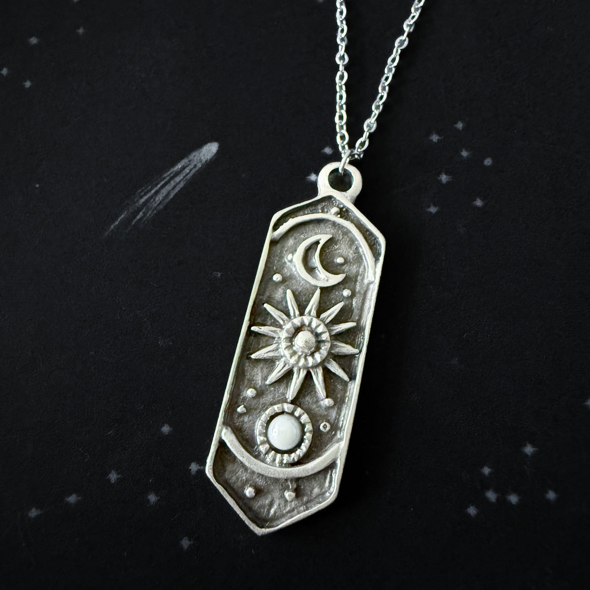 Mystic Monolith Birthstone Necklace