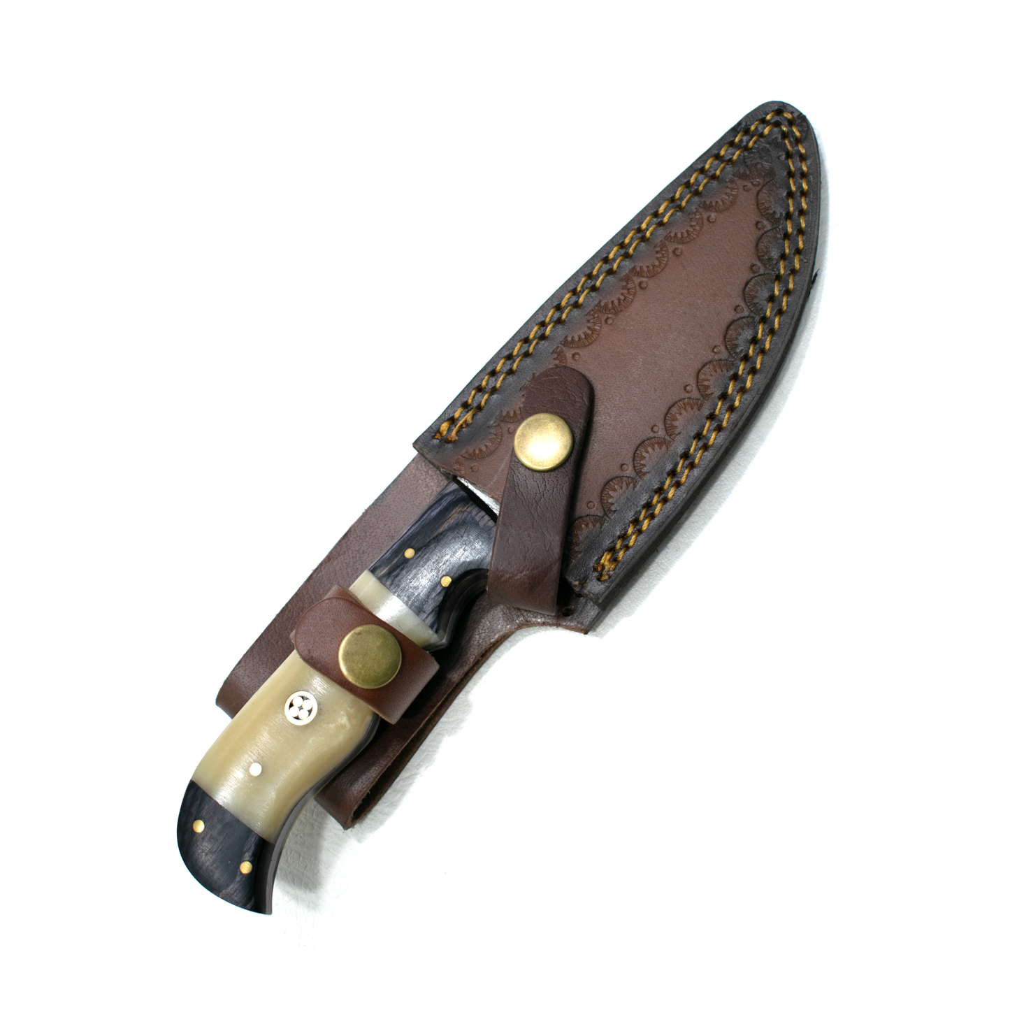 Damascus Steel Hunting Knife by Titan TD-170