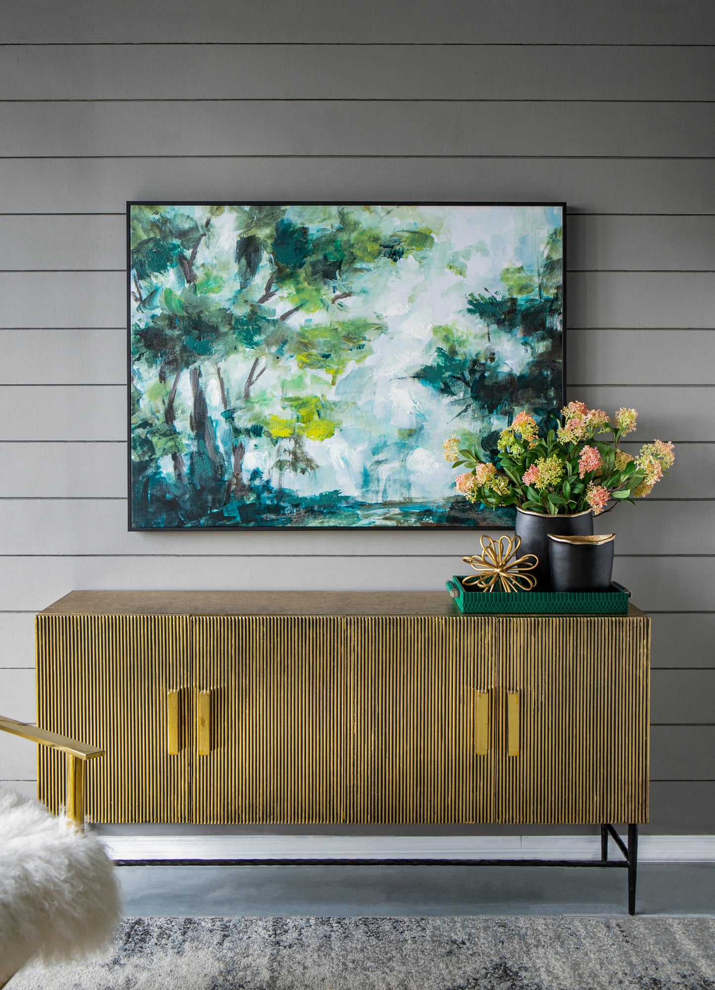 47.2 x 35.4' Multicolored Forest Landscape Wall Art