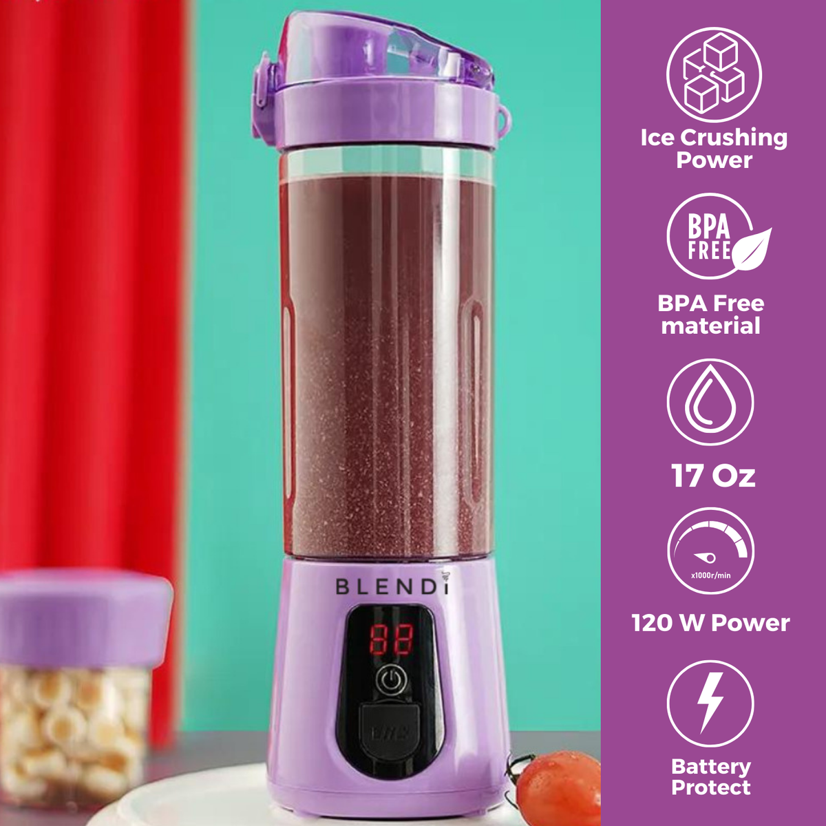 Pro+ 120W Ice-Crushing Power Blender (17oz)