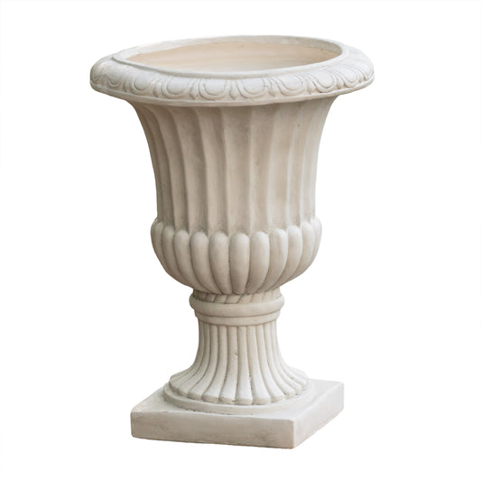 26.5' H Classic Antique White Italian MGO Urn Planter