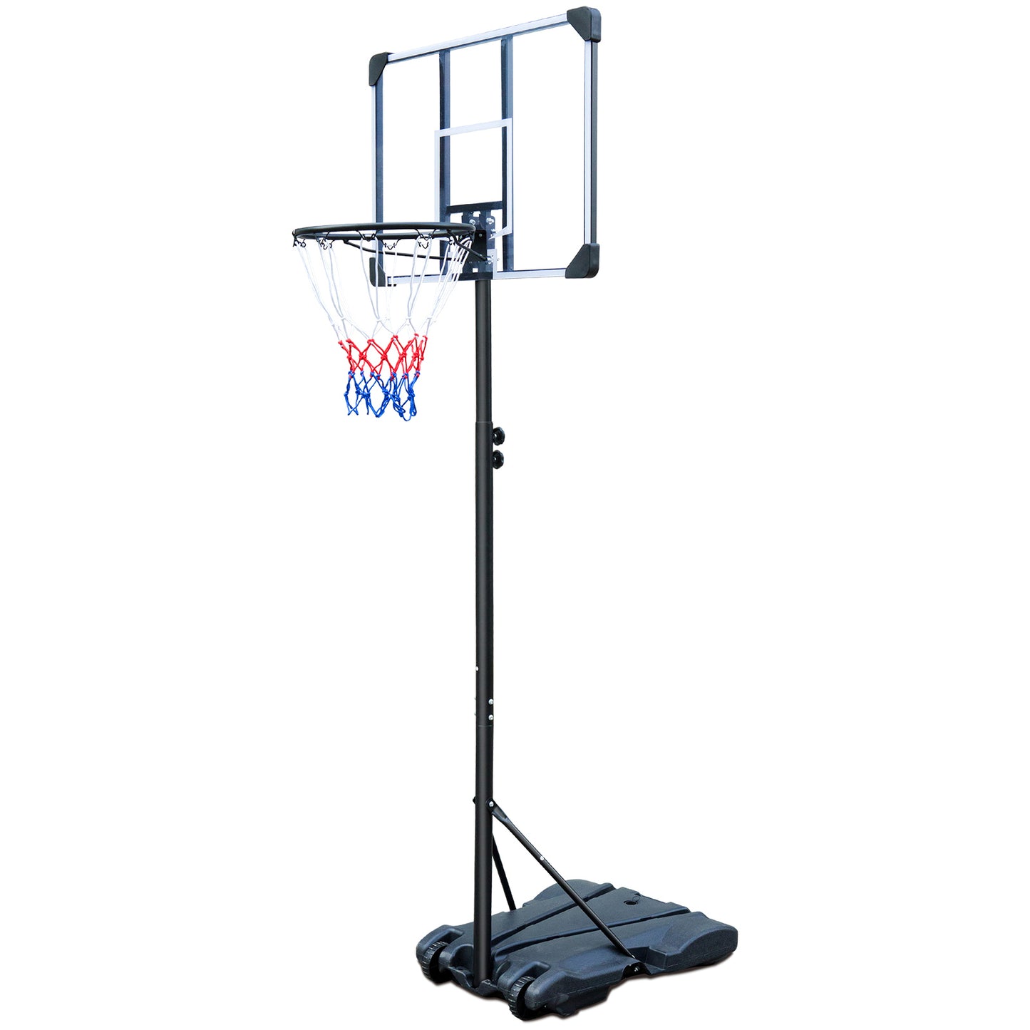Portable Basketball Hoop Stand with Wheels for Kids Youth Adjustable Height 5.4ft - 7ft Use for Indoor Outdoor Basketball Goals Play Set