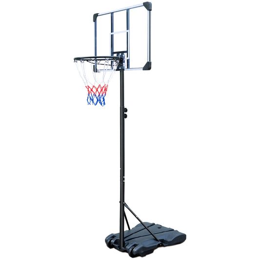 Portable Basketball Hoop Stand with Wheels for Kids Youth Adjustable Height 5.4ft - 7ft Use for Indoor Outdoor Basketball Goals Play Set