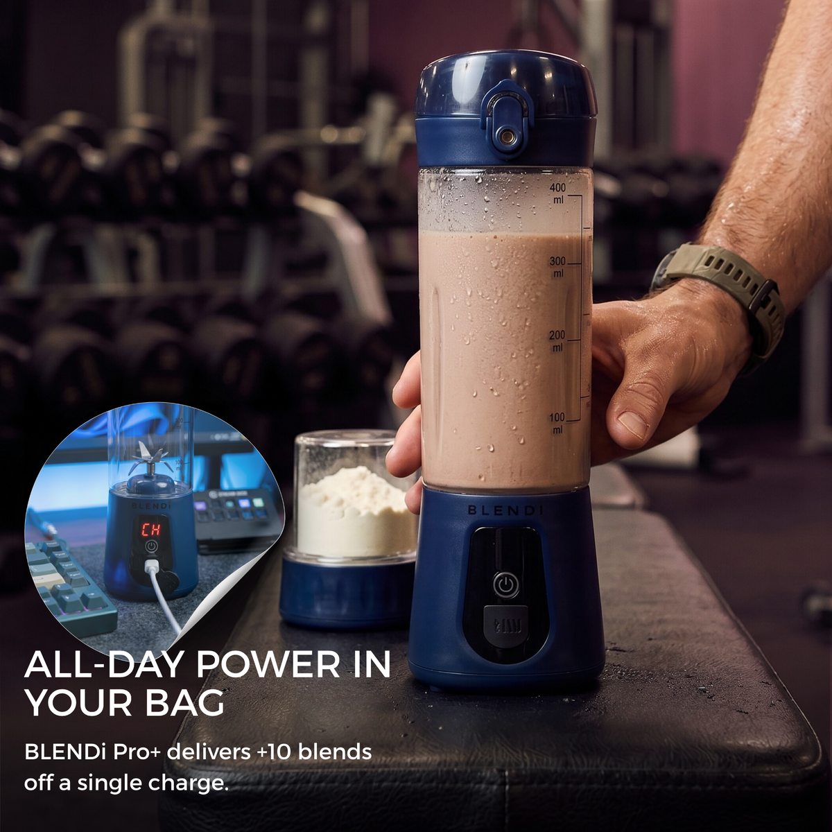 Pro+ Ice Crushing Portable Blender (17oz) - Goody
