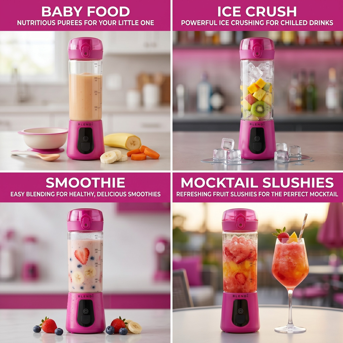 Pro+ Ice Crushing Portable Blender (17oz) - Goody