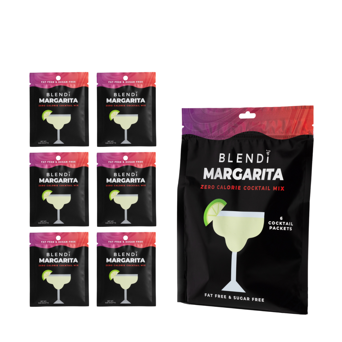 Skinny Mocktail Mixers – Guilt-Free Flavor, Zero Cal- 1 Pack (6 Count)