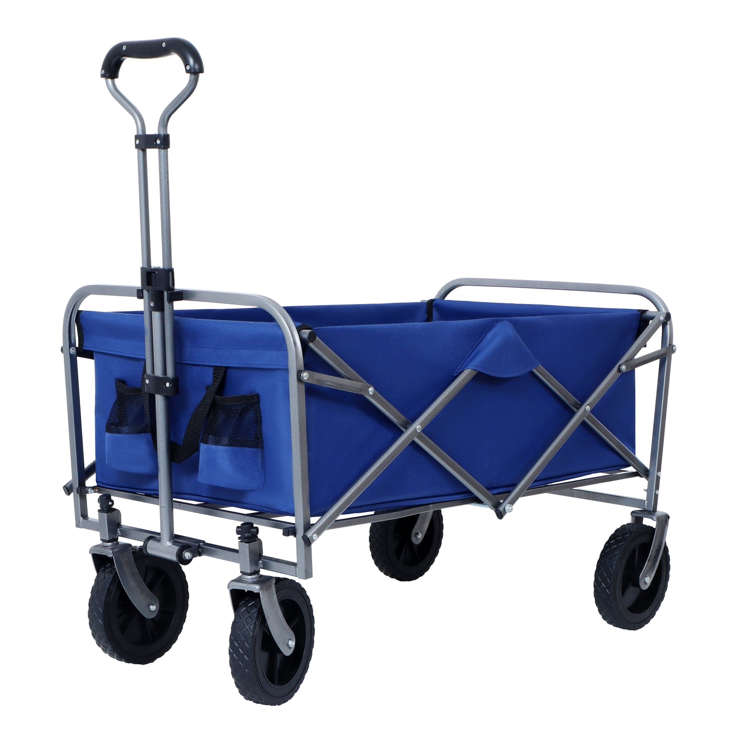 Collapsible Wagon Cart Foldable,Wagons Carts Foldable with Wheels with Drink Holders,for Shopping,Garden,Sports,Groceries,Apartment,Camping,Outdoor