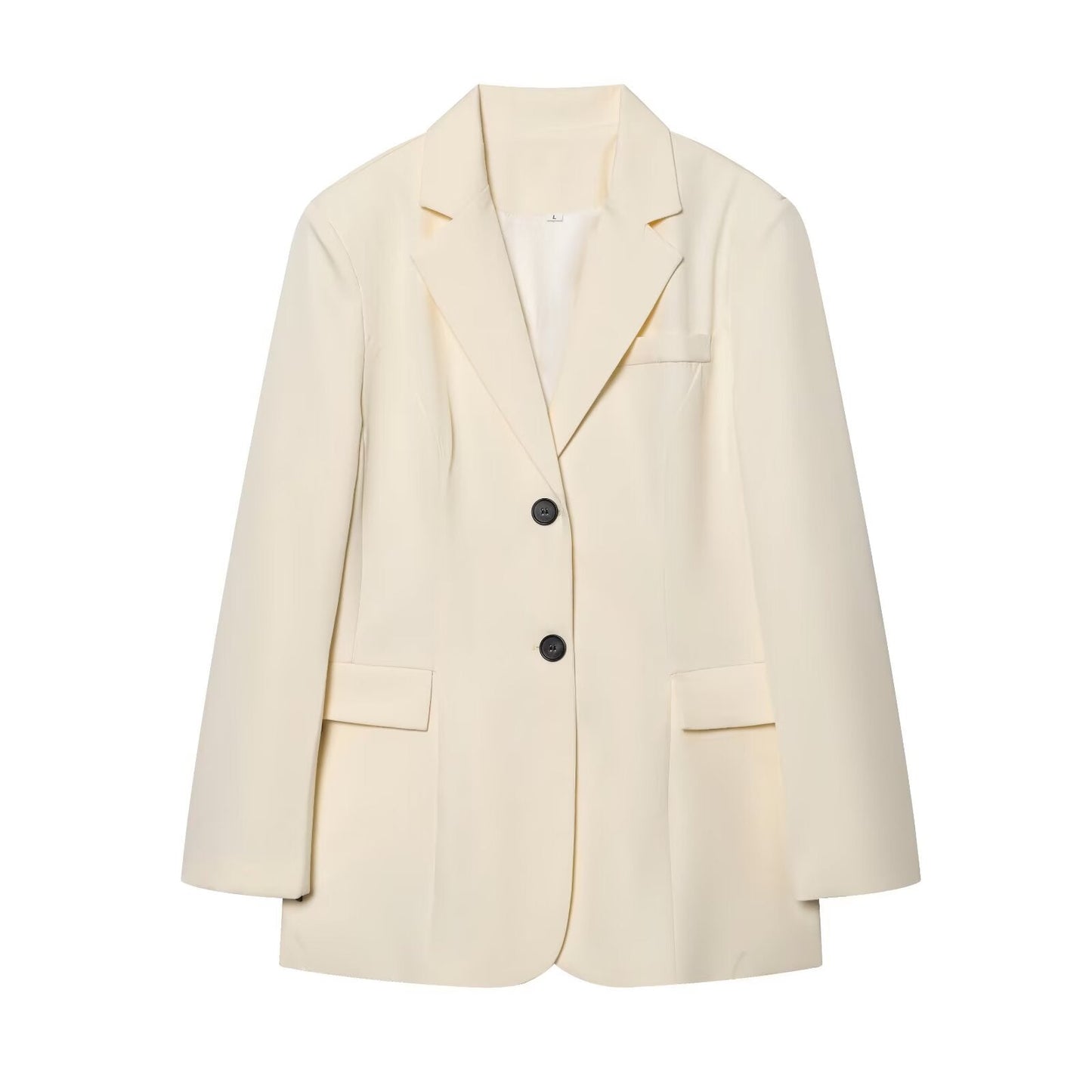 Women's Jacket Cream Oversized Blazer BYMANYC ® New York WALL STREET CREAM SINGLE-BREASTED - New Collection