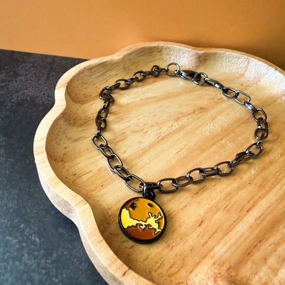 Galaxy Planet Enamel Charm Bracelet