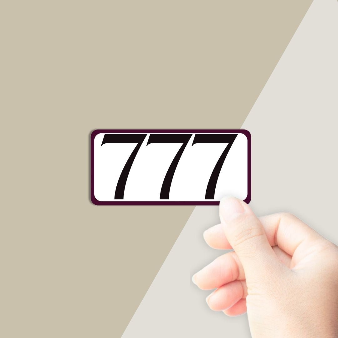 777 Angel Number Luck and Alignment Sticker