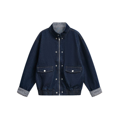 TitleWomen's All-Over Printed Denim Bomber Jacket BYMANYC ® New York CONTEMPORARY VIBRANT MODERN FASHION - New Collection