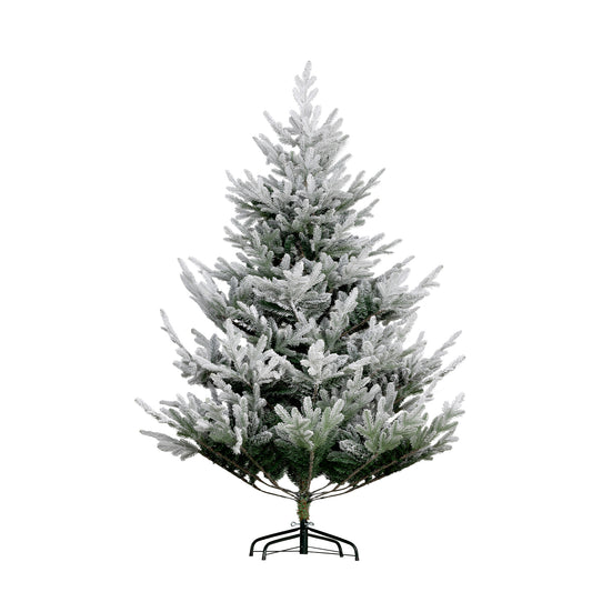 HOMCOM 6 Foot Artificial Christmas Tree, Pine Hinged Xmas Tree with 795 Realistic Branches, Steel Base, Auto Open, Green