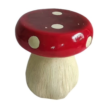 Mushroom Model Statue Stool, Outdoor Garden Resin Stool, 13.8-inch Oversized Forest Base Mushroom Model Stool, Courtyard Lawn Courtyard Summer Decoration Indoor Stool, Multi-purpose And Innovative Gar