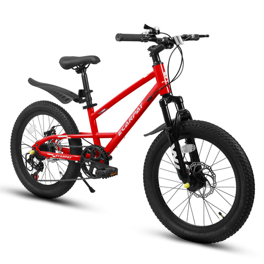 20 inch Mountain Kids Bike for Boys & Girls, Ages 6-12, 7-Speed with Front Suspension